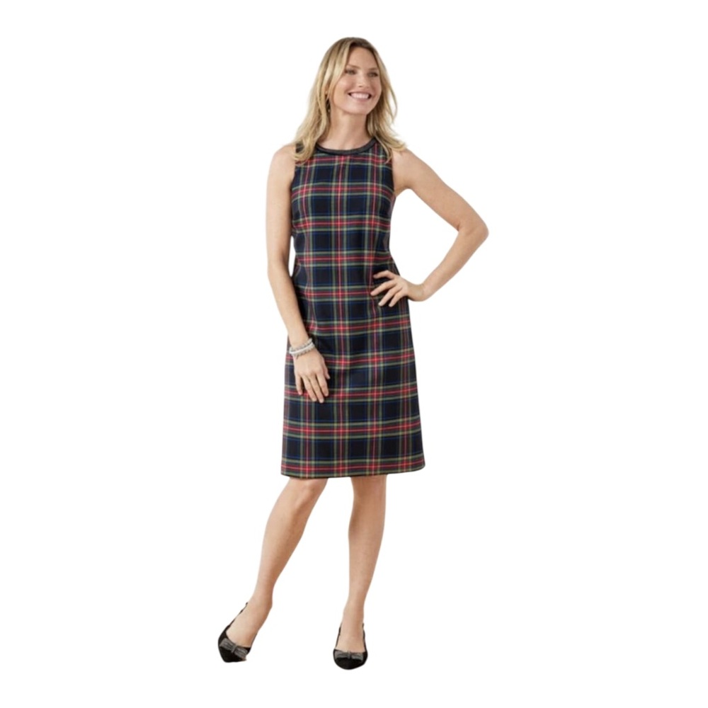 Talbots NWT Dress Plaid Wool with Velvet Trim Size 6